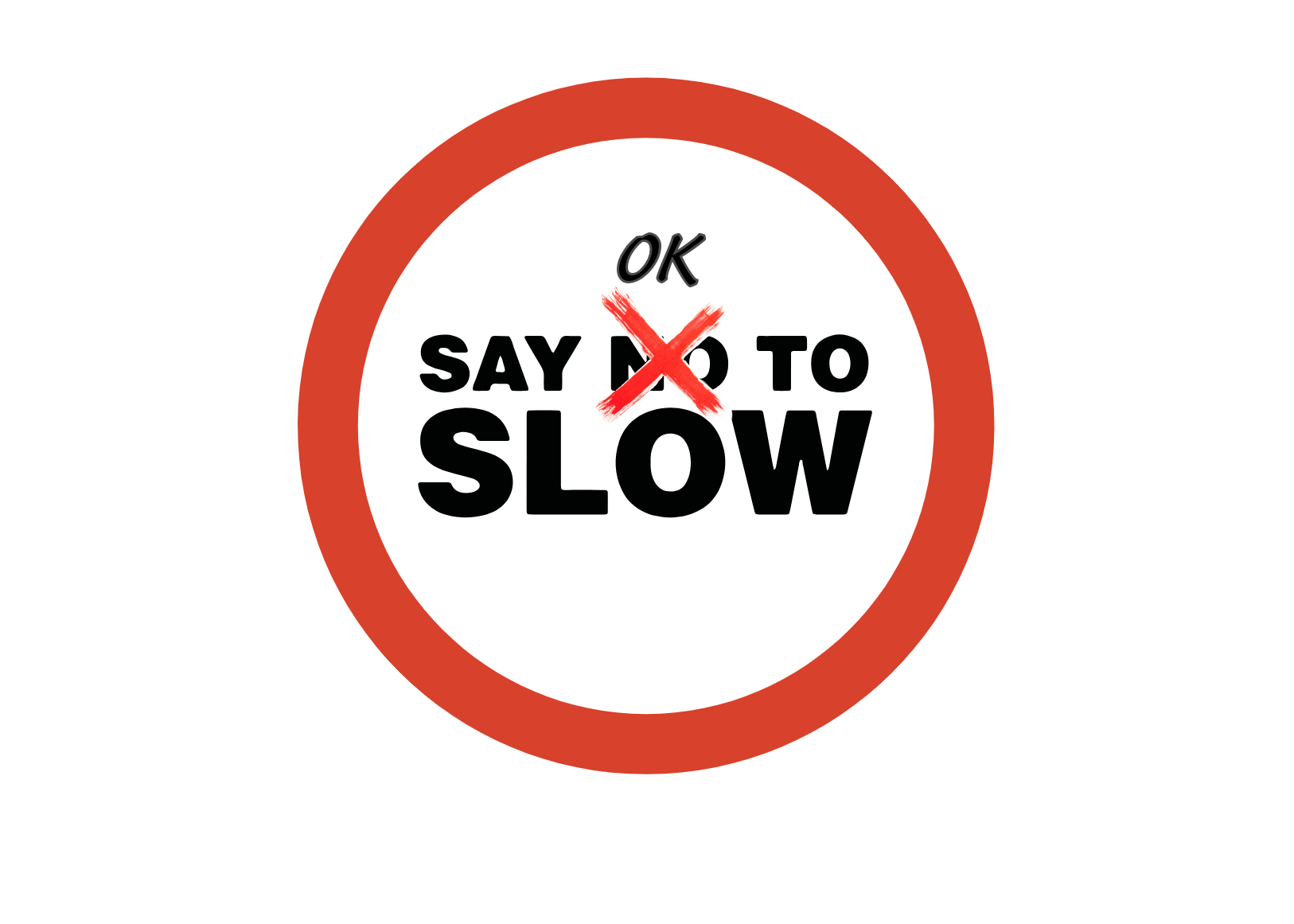 Say Ok To Slow Sticker - FREE with purchase